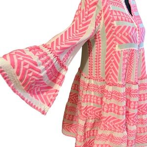 Devotion TWINS Pink and Cream Mini Dress XS